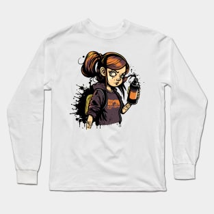 Girl with Spraycan Long Sleeve T-Shirt